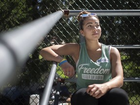 WINDSOR, ONT:. SEPTEMBER 14 - Kayla Vizcaino, 20, who is two years sober, is pictured at Recovery Day Windsor-Essex at Lanspeary Park where she was a featured speaker, Saturday, September 14, 2019.