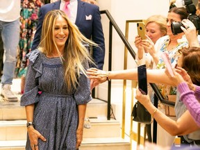 Sarah Jessica Parker attends a shoe signing event for her SJP line at David Jones Elizabeth Street Store on October 20, 2019 in Sydney, Australia.