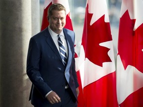 Conservative Leader Andrew Scheer arrives for a morning announcement in Toronto Tuesday, October 1, 2019. THE CANADIAN PRESS/Jonathan Hayward