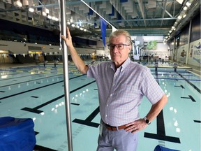 Sergio Grando, City of Windsor manager of energy initiatives, is shown inside Windsor International Aquatic and Training Centre. A City of Windsor proposal is to divert a portion of sewer line flow from a large trunk sewer to cool the massive aquatic centre.