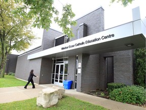 Windsor-Essex Catholic District School Board offices at 1325 California Ave. The board has decided to close all schools if there is a CUPE strike on Monday.