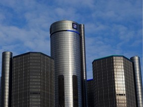 General Motors world headquarters in Detroit are shown here. GM reported better-than-expected earnings on Oct. 29, 2019, on strong auto sales, but trimmed its full-year forecast due to the hit to the bottom line from the lengthy strike that ended last week. The automaker saw net income in the third-quarter drop 7.1 percent to $2.4 billion. That translated into $1.60 a share, well  above the $1.31 analysts were expecting.But the company said the strike cut $1 billion from operating earnings in the third quarter and would also hit the fourth quarter. The 40-day strike ended Friday after the United Auto Workers ratified a new contract.