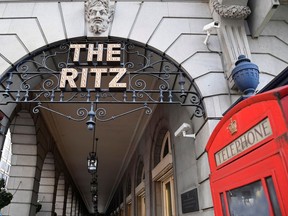 The Ritz London hotel is seen in Piccadilly, London, Britain, on Oct. 10, 2019.