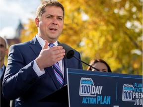 Leader of Canada's Conservatives Andrew Scheer campaigns for the upcoming election, in Quebec City, Quebec, Canada October 15, 2019.