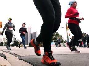 The 2018 Detroit Free Press/Chemical Bank Marathon was held on Sunday, Oct. 21, 2018. The international race always features a run through the heart of Windsor. Runners make their way onto Goyeau Street from Riverside Drive during the race.