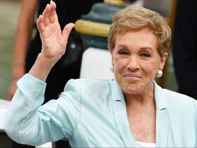British actress Julie Andrews arrives at the pier of the Excelsior Hotel on Sept. 2, 2019 during the 76th Venice Film Festival at Venice Lido. (ALBERTO PIZZOLI/AFP/Getty Images)