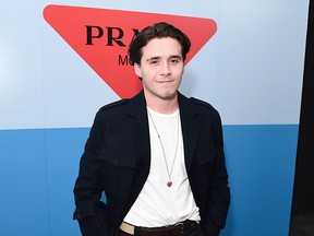 Brooklyn Beckham attends PRADA MODE LONDON on October 3, 2019 in London, England.