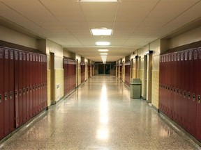 A school hallway is shown in this file photo.