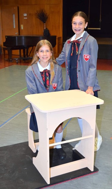 Morgan DeYong (left) plays Matilda and Brooklyn Dobson is Erica.