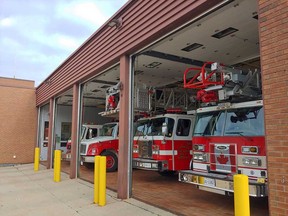 Fire trucks with Leamington Fire Services are shown in this August 2019 file photo.