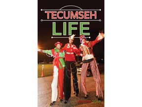 The Stilt Guys were featured on the cover of Tecumseh Life Winter 2018. Your photo could be used this year.