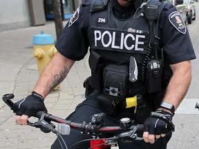 A member of the Windsor Police Service City Centre Patrol Unit in May 2017.