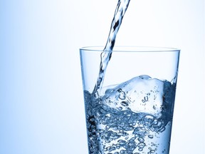 A photograph of a glass of water.