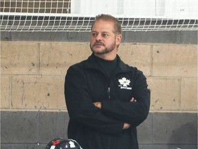 Windsor Minor Hockey Association peewee AA coach Stanley Norris coaches at the WFCU Centre Nov. 11, 2019.