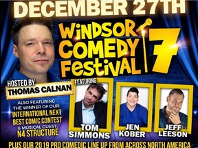 The seventh annual Windsor Comedy Festival laughs it way to the Chrysler Theatre stage on Dec. 27, 2019.