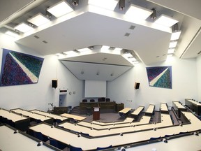 The Moot Court room at Ron W. Ianni Faculty of Law building at University of Windsor.