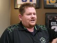 Dean Lapierre, former president of the Windsor Minor Hockey Association, in the association's board room at Adie Knox Herman Arena in January 2016.