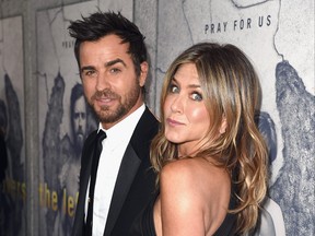 Actors Justin Theroux and Jennifer Aniston attend the premiere of HBO's "The Leftovers" Season 3 at Avalon Hollywood on April 4, 2017 in Los Angeles, Calif. (Kevin Winter/Getty Images)