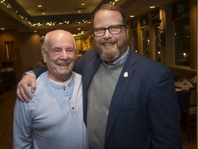 Ward 4 Coun. Chris Holt, with his father, Jerry Holt, left, are pictured at the Windsor Yacht Club, Wednesday, November 21, 2019.