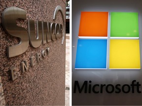 Suncor Energy Inc and Microsoft Corp will work together on projects over the next several years aimed at transforming the energy giant's retail fuel network of Petro-Canada stations, tracking data collected at its oilsands projects and changing how people work at the Calgary-based company’s headquarters.