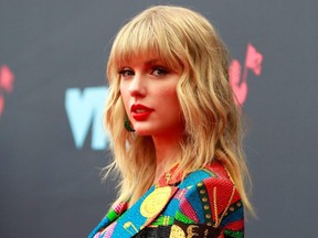 Taylor Swift arrives to the 2019 MTV Video Music Awards at the Prudential Center in Newark, N.J., on Aug. 26, 2019.