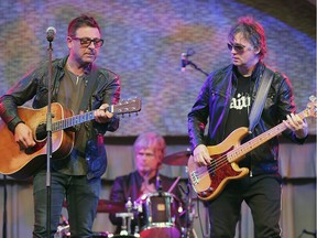 Jody Raffoul, left, Jeff Burrows and David Cyrenne members of The S'aint's give the media a preview performance for their upcoming annual Sleighing Hunger fundraising concert at Caesars Windsor on Wednesday, November 13, 2019.