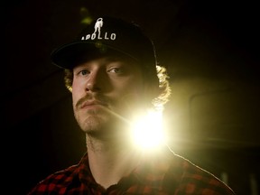 Tyler Smith poses for a photo between classes at NAIT, in Edmonton Monday Nov. 18, 2019. Smith was injured, but survived the April 6, 2018 Humboldt Broncos bus accident.