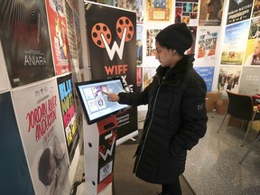 Savy Gulati, a volunteer with the Windsor International Film Festival is shown in the box office on Nov. 10, 2019.