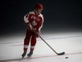 Tyler Vriesema, from the Town of Essex, skates at the Weston Lions Recreation Arena in Toronto Sept. 20 during a shoot for a Tim Hortons commercial. The 12-year-old was cast as a young Wayne Gretzky.