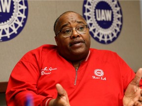 FILE PHOTO: United Auto Workers (UAW) acting president Rory Gamble speaks to Reuters from his office in Southfield, Michigan, U.S. November 6, 2019.
