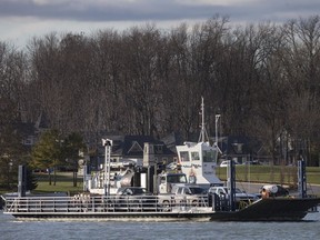 The Boblo Island ferry brings vehicles back to the mainland in this file photo from December 2019.