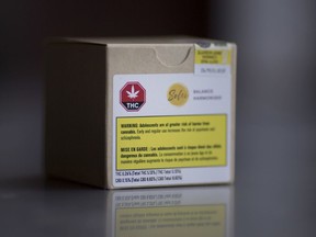 A container of dried cannabissold by the Ontario Cannabis Store is shown on Jan. 29, 2019.