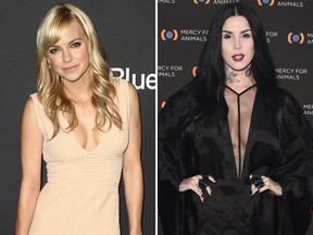 Anna Faris (L) and Kat Von D.