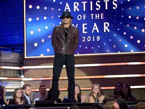 Kid Rock speaks onstage during the 2019 CMT Artist of the Year at Schermerhorn Symphony Center on October 16, 2019 in Nashville, Tennessee.