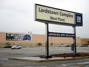 FILE PHOTO: A view of the entrance to the West Plant at the General Motors Lordstown Complex, assembly plant in Warren, Ohio, U.S., November 26, 2018.