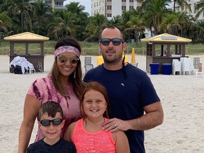 Justin Lammers of Essex-Windsor EMS and his family vacationing in Palm Beach, Florida.