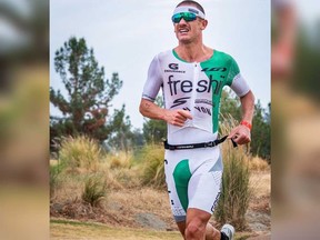 Windsor-based triathlete Lionel Sanders competing at the Ironman 70.3 event in Indian Wells and La Quinta on Dec. 8, 2019.