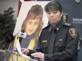 It was an emotional news conference at Windsor Police Service headquarters on Friday, Dec. 13, 2019, held to announce that the killer had been identified and a cold case closed in the nearly 50-year-old murder investigation into the violent death of Ljubica Topic, 6, in 1971. Windsor Police Chief Pam Mizuno is shown during Friday's announcement.