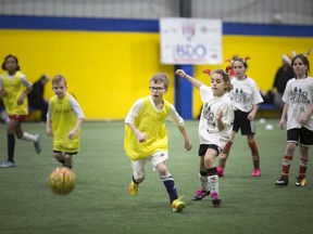 Kids compete in the annual Reindeer Games - 6v6 Holiday Charity Classic at the Novelletto Rosati Sports & Recreation Complex Saturday, December 22, 2018.