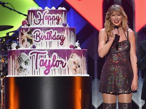 Taylor Swift speaks onstage during the Z100's iHeartRadio Jingle Ball 2019 at Madison Square Garden in New York on Dec. 13, 2019.