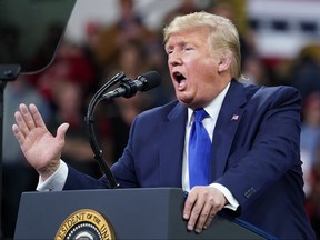 U.S. President Donald Trump speaks during a campaign rally at the University of Wisconsin-Milwaukee, in Milwaukee, Wis, Jan. 14, 2020. (REUTERS/Kevin Lamarque)