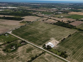 The proposed site for the new Windsor acute-care hospital at the corner of County Road 42 and  9th Concession is seen in Windsor on July 15, 2015.