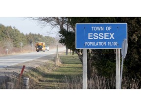 Town of Essex sign on County Road 8 east of Walker Road.