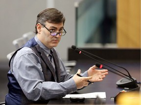 City of Windsor Auditor General Christopher O'Connor of PwC, answers question during a city council meeting at city hall Monday.