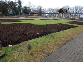 With Bright Lights Windsor now only a memory, the flower beds look ready for planting at Jackson Park.