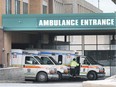 A paramedic and ambulances are shown at the Windsor Regional Hospital Met Campus on Wednesday, January 8, 2020.