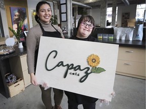Capaz Cafe owner Lucy Corpeno-Croteau, left, and employee Iesha Ellwood are shown at the newly opened business on Thursday, Jan. 9, 2020. It is located at the Windsor Business Accelerator building on Howard Avenue at Shepherd Street East.