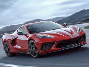 A promotional image of the 2020 Chevrolet  C8 Corvette Stingray, courtesy of General Motors Canada.