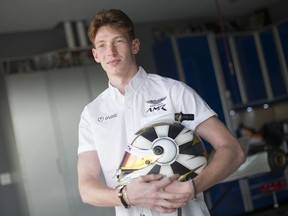 Roman De Angelis, 18, pictured at his home in Lakeshore, Tuesday, Jan. 7, 2020, has just signed a contract to drive for Aston Martin.