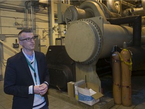 Deep inside the mechanical bowels of Windsor Regional Hospital's Ouellette campus, hospital manager of facilities John Faber shows on Jan. 3, 2019, where some of more than $1.5 million in upgrade funds promised Friday by the province will be spent.
